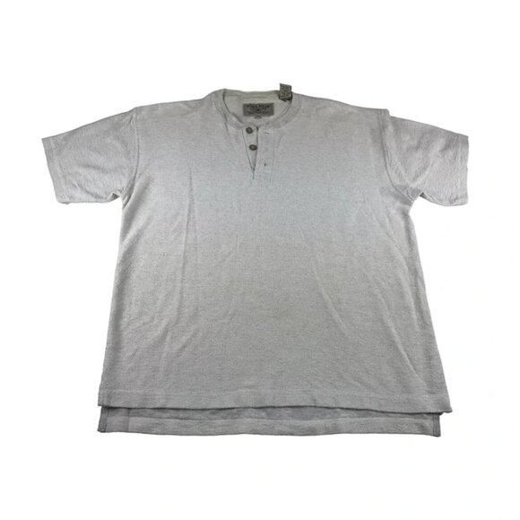 Work Wear Other - Work‎ Wear Mens Beige Vintage Look Short Sleeve Split Neck T Shirt Size Medium